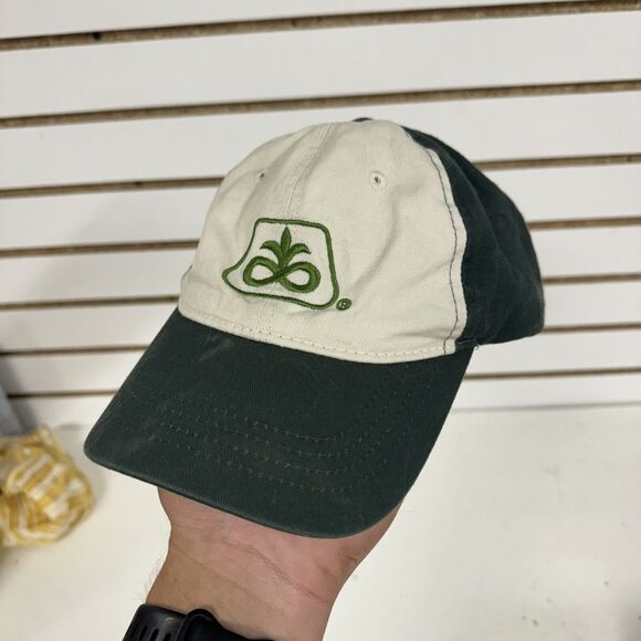 Pioneer Seed Hat White Green DuPont Cap Adjustable Strap Farming Feed Corn Ag - Picture 1 of 3